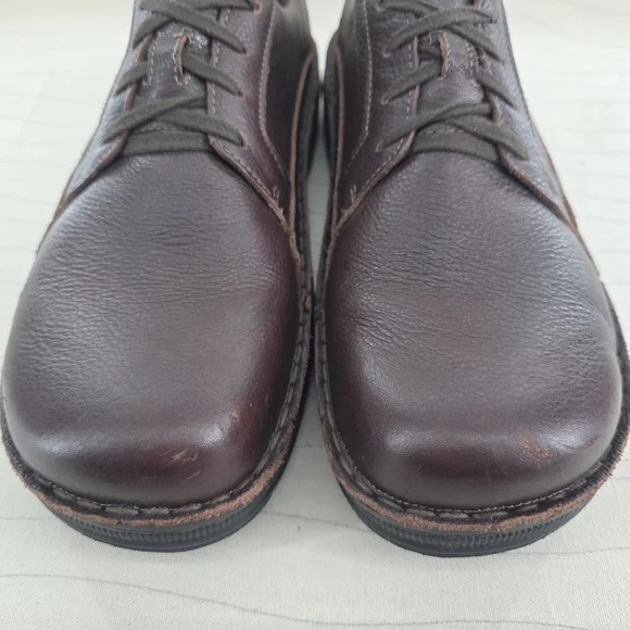 NAOT Mens Olaf Lace‑Up Dark Brown Leather Shoes Made in Israel Size 13 US/ 46 EU
